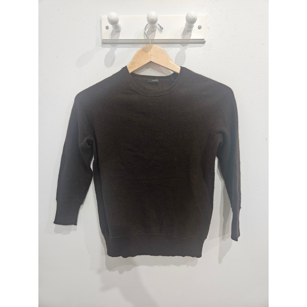 J.Crew Brown Merino Angora Cashmere Blend Crewneck Sweater Holiday '06 Small